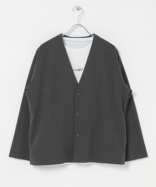 URBAN RESEARCH ITEMS / アーバンリサーチ アイテムズ カーディガン・ボレロ | 『イージーケア』UVカッドライタッチカーディガン+刺繍Tシャツセット | 詳細28