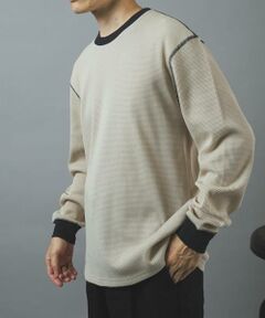 URBAN RESEARCH ITEMS / アーバンリサーチ アイテムズ Tシャツ | 配色ワッフル クルーネック カットソー