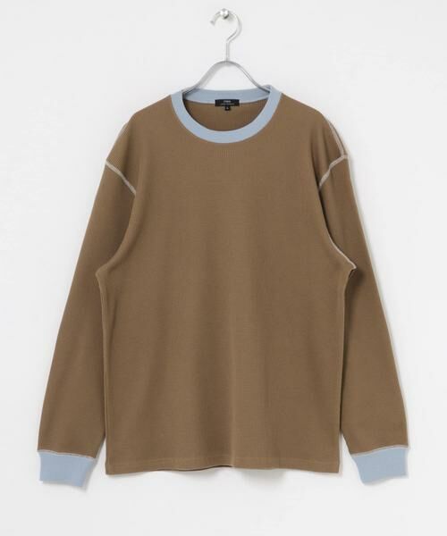 URBAN RESEARCH ITEMS / アーバンリサーチ アイテムズ Tシャツ | 配色ワッフル クルーネック カットソー | 詳細1