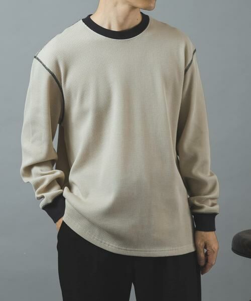 URBAN RESEARCH ITEMS / アーバンリサーチ アイテムズ Tシャツ | 配色ワッフル クルーネック カットソー | 詳細6