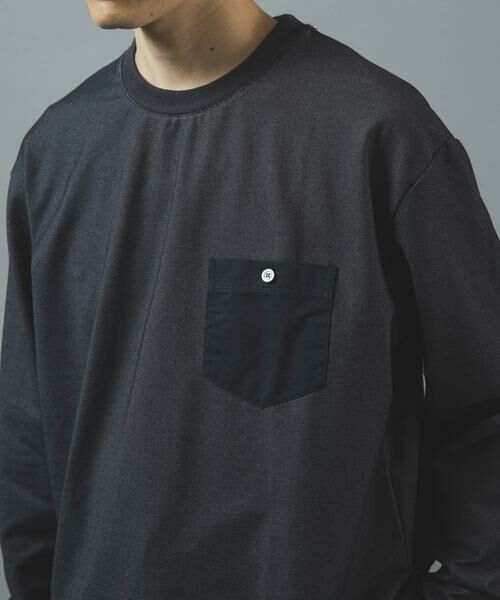 URBAN RESEARCH ITEMS / アーバンリサーチ アイテムズ Tシャツ | デニムライクデザインポケットカットソー | 詳細1