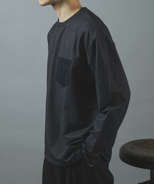 URBAN RESEARCH ITEMS / アーバンリサーチ アイテムズ Tシャツ | デニムライクデザインポケットカットソー | 詳細4