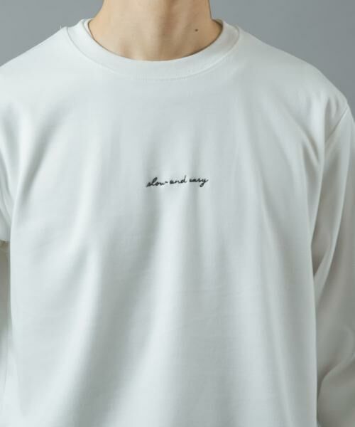URBAN RESEARCH ITEMS / アーバンリサーチ アイテムズ Tシャツ | 刺繍TRストレッチポンチロングスリーブカットソー | 詳細1