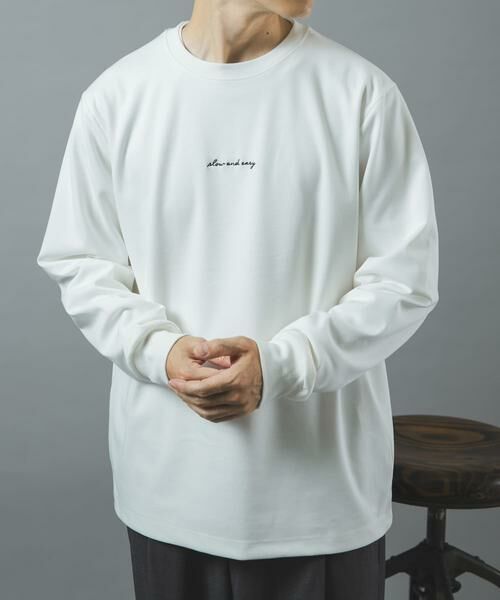 URBAN RESEARCH ITEMS / アーバンリサーチ アイテムズ Tシャツ | 刺繍TRストレッチポンチロングスリーブカットソー | 詳細2
