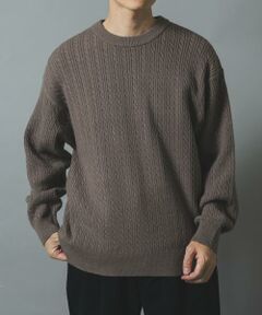 URBAN RESEARCH ITEMS / アーバンリサーチ アイテムズ ニット・セーター | ミニケーブルクルーネックニットプルオーバー