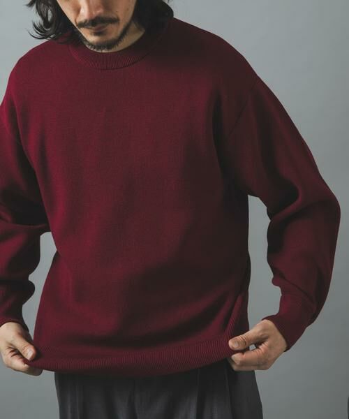 URBAN RESEARCH ITEMS / アーバンリサーチ アイテムズ ニット・セーター | スウェットタッチニット クルーネック Tops | 詳細1