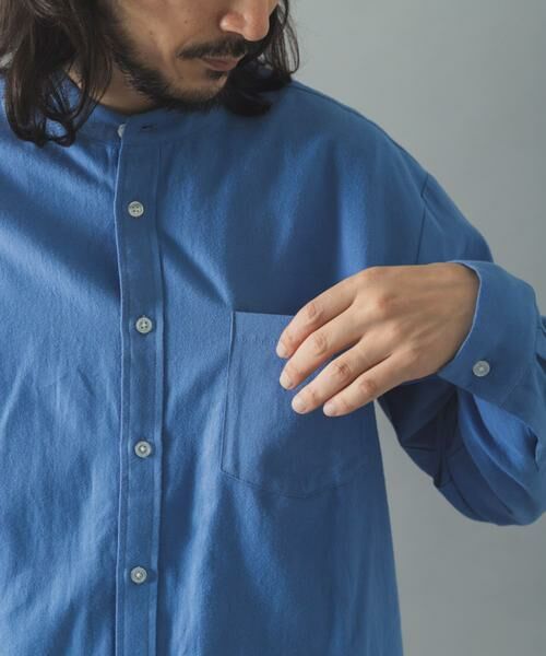 URBAN RESEARCH ITEMS / アーバンリサーチ アイテムズ シャツ・ブラウス | ソフトタッチフランネルバンドカラーシャツ | 詳細1