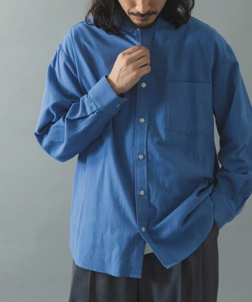 URBAN RESEARCH ITEMS / アーバンリサーチ アイテムズ シャツ・ブラウス | ソフトタッチフランネルバンドカラーシャツ | 詳細4