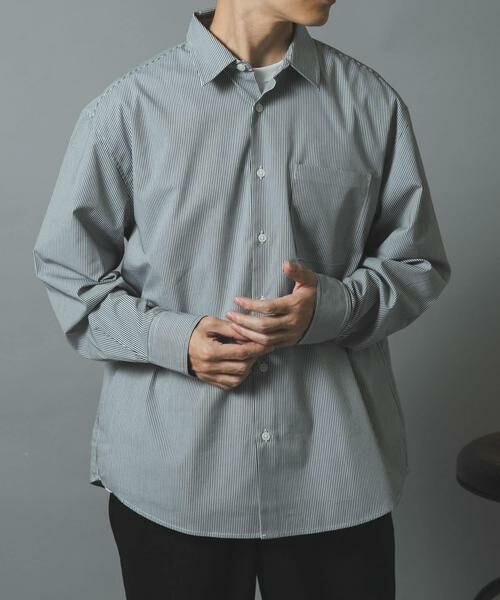 URBAN RESEARCH ITEMS / アーバンリサーチ アイテムズ シャツ・ブラウス | 『イージーケア/UVカット』高機能 ストライプレギュラーカラーシャツ | 詳細20