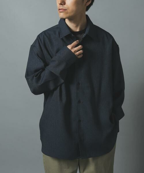 URBAN RESEARCH ITEMS / アーバンリサーチ アイテムズ シャツ・ブラウス | 『イージーケア』ストレッチデニムライク レギュラーカラーシャツ | 詳細4