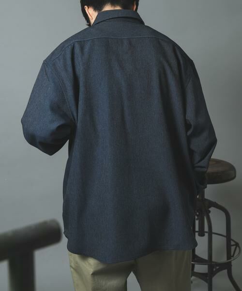 URBAN RESEARCH ITEMS / アーバンリサーチ アイテムズ シャツ・ブラウス | 『イージーケア』ストレッチデニムライク レギュラーカラーシャツ | 詳細6