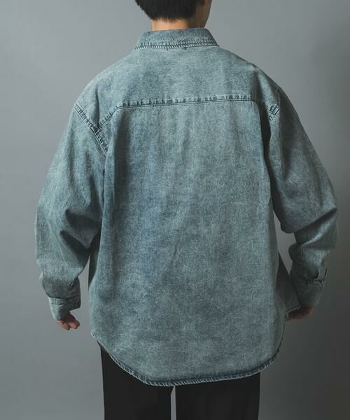 URBAN RESEARCH ITEMS / アーバンリサーチ アイテムズ シャツ・ブラウス | フェードデニムリングドットボタンシャツ | 詳細4