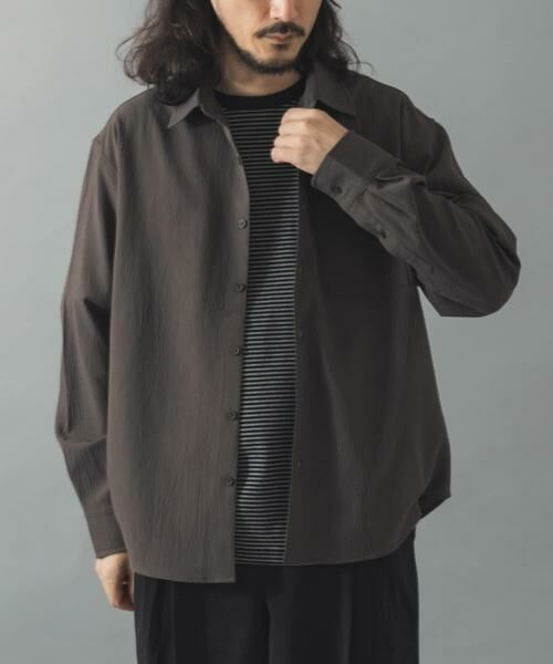 URBAN RESEARCH ITEMS / アーバンリサーチ アイテムズ シャツ・ブラウス | ヨウリュウレギュラーカラー長袖シャツ | 詳細1