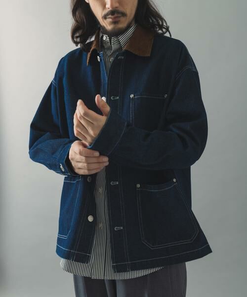 URBAN RESEARCH ITEMS / アーバンリサーチ アイテムズ その他アウター | 襟コーデュロイデニムカバーオールジャケット | 詳細3
