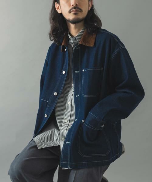 URBAN RESEARCH ITEMS / アーバンリサーチ アイテムズ その他アウター | 襟コーデュロイデニムカバーオールジャケット | 詳細7