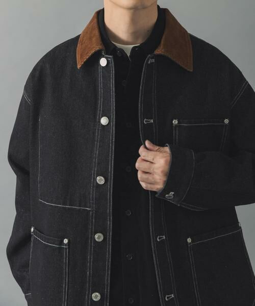 URBAN RESEARCH ITEMS / アーバンリサーチ アイテムズ その他アウター | 襟コーデュロイデニムカバーオールジャケット | 詳細15