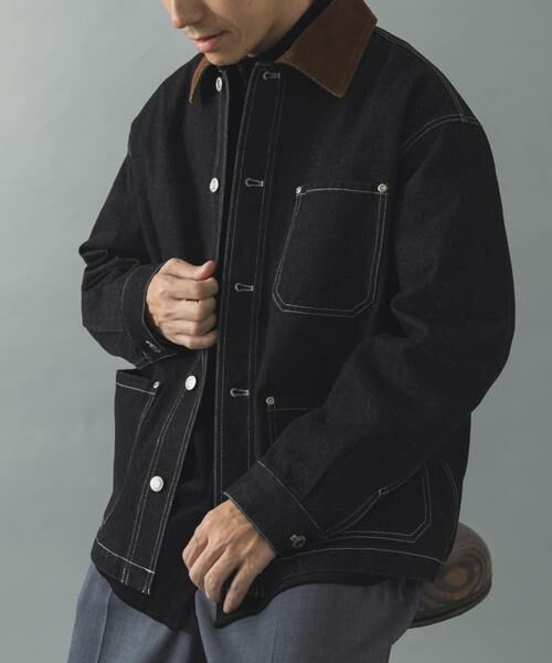URBAN RESEARCH ITEMS / アーバンリサーチ アイテムズ その他アウター | 襟コーデュロイデニムカバーオールジャケット | 詳細20