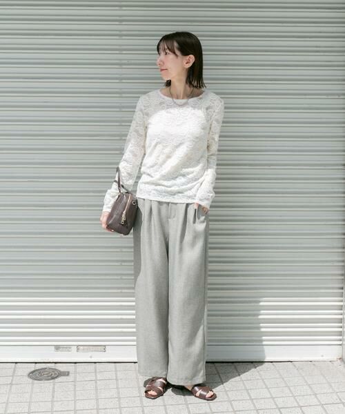 URBAN RESEARCH ITEMS / アーバンリサーチ アイテムズ Tシャツ | 起毛レースプルオーバー | 詳細5