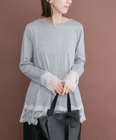 URBAN RESEARCH ITEMS / アーバンリサーチ アイテムズ Tシャツ | レースコンビロングTシャツ