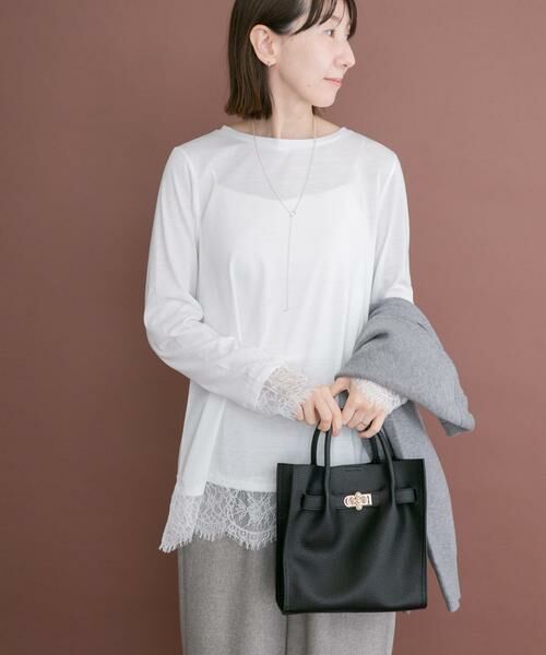 URBAN RESEARCH ITEMS / アーバンリサーチ アイテムズ Tシャツ | レースコンビロングTシャツ | 詳細4
