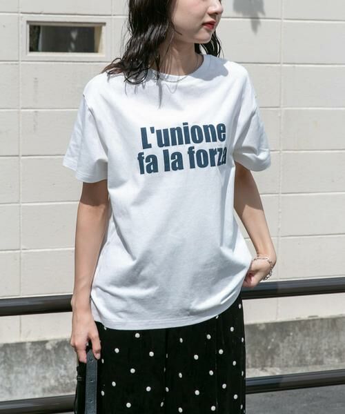 URBAN RESEARCH ITEMS / アーバンリサーチ アイテムズ Tシャツ | ロゴハンソデTシャツ（ホワイト）
