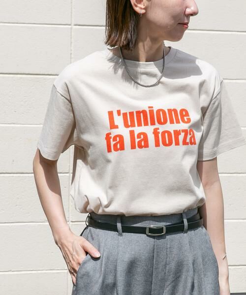 URBAN RESEARCH ITEMS / アーバンリサーチ アイテムズ Tシャツ | ロゴハンソデTシャツ（ホワイト系その他）