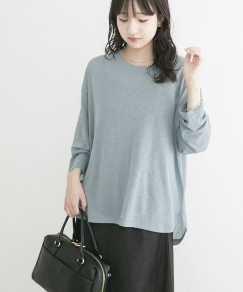 URBAN RESEARCH ITEMS / アーバンリサーチ アイテムズ Tシャツ | シアーロングTシャツ(ライトブルー)