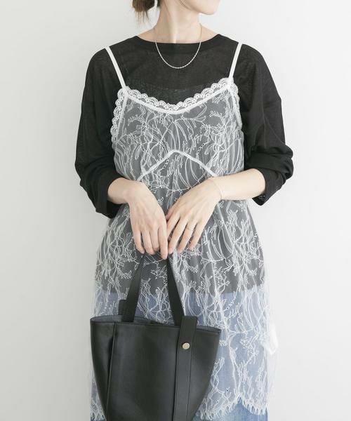 URBAN RESEARCH ITEMS / アーバンリサーチ アイテムズ Tシャツ | シアーロングTシャツ(ブラック)