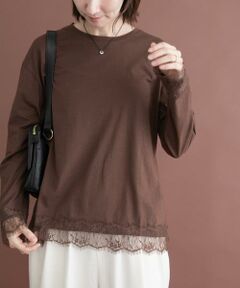 URBAN RESEARCH ITEMS / アーバンリサーチ アイテムズ Tシャツ | レース切替ロングTシャツ