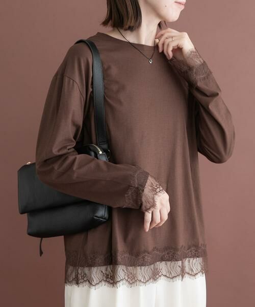 URBAN RESEARCH ITEMS / アーバンリサーチ アイテムズ Tシャツ | レース切替ロングTシャツ | 詳細2