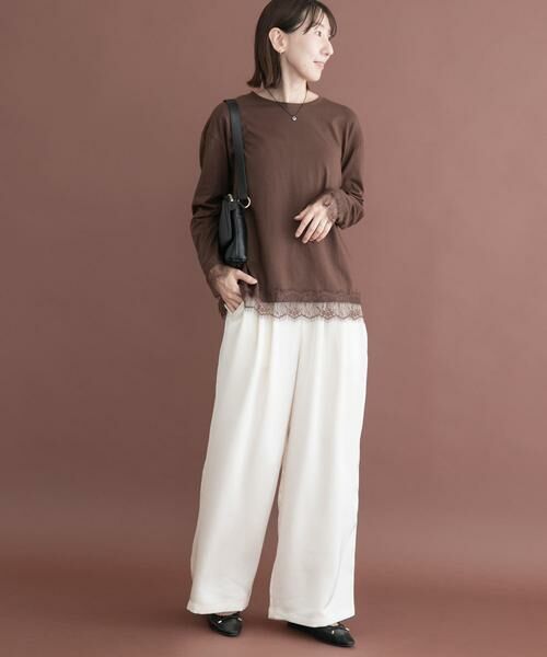 URBAN RESEARCH ITEMS / アーバンリサーチ アイテムズ Tシャツ | レース切替ロングTシャツ | 詳細5