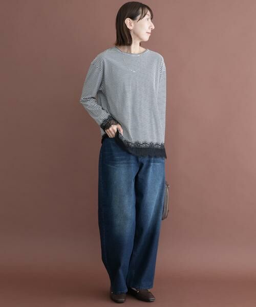URBAN RESEARCH ITEMS / アーバンリサーチ アイテムズ Tシャツ | レース切替ロングTシャツ | 詳細18