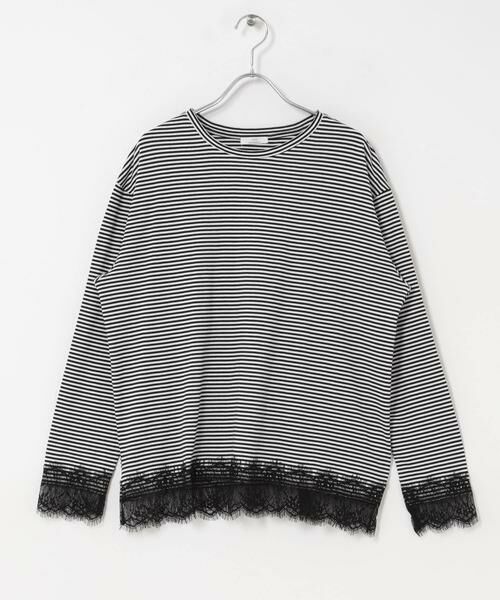 URBAN RESEARCH ITEMS / アーバンリサーチ アイテムズ Tシャツ | レース切替ロングTシャツ | 詳細19