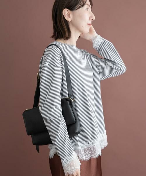 URBAN RESEARCH ITEMS / アーバンリサーチ アイテムズ Tシャツ | レース切替ロングTシャツ | 詳細23