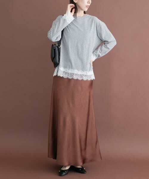 URBAN RESEARCH ITEMS / アーバンリサーチ アイテムズ Tシャツ | レース切替ロングTシャツ | 詳細25