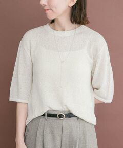 URBAN RESEARCH ITEMS / アーバンリサーチ アイテムズ ニット・セーター | ラメ半袖ニット