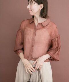 URBAN RESEARCH ITEMS / アーバンリサーチ アイテムズ シャツ・ブラウス | シアークロップドボリュームスリーブシャツ