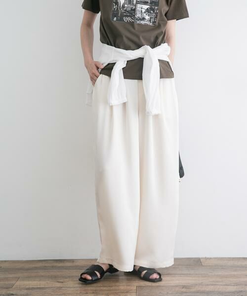URBAN RESEARCH ITEMS / アーバンリサーチ アイテムズ その他パンツ | ヴィンテージサテンパンツ(オフホワイト)