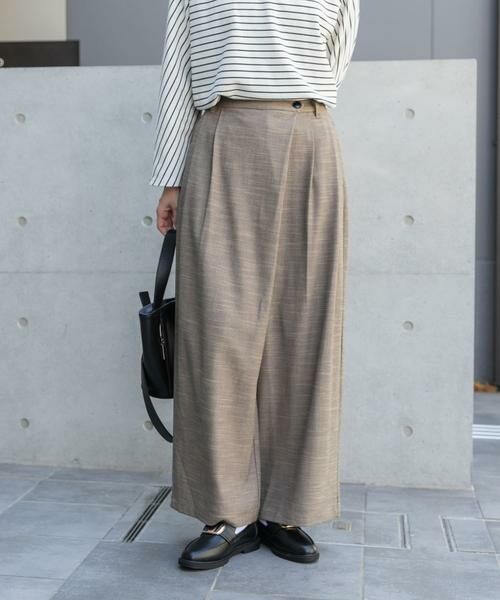URBAN RESEARCH ITEMS / アーバンリサーチ アイテムズ その他パンツ | ラップワイドパンツ(ブラウン)