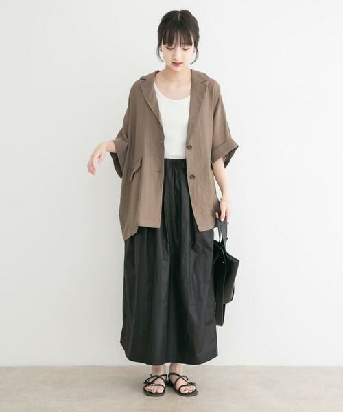 URBAN RESEARCH ITEMS / アーバンリサーチ アイテムズ ロング・マキシ丈スカート | ツヤタックボリュームスカート | 詳細9