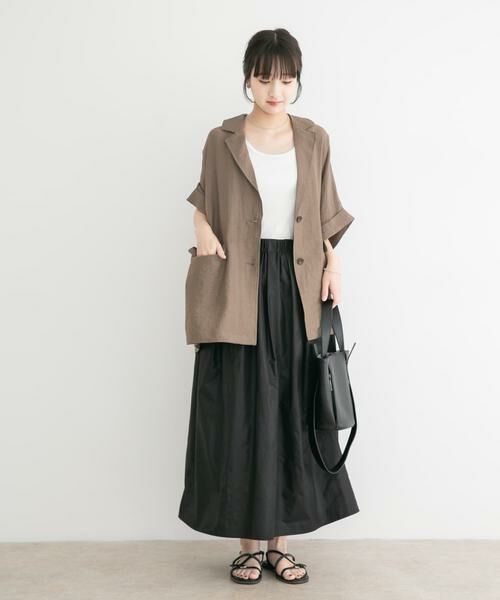 URBAN RESEARCH ITEMS / アーバンリサーチ アイテムズ ロング・マキシ丈スカート | ツヤタックボリュームスカート | 詳細10