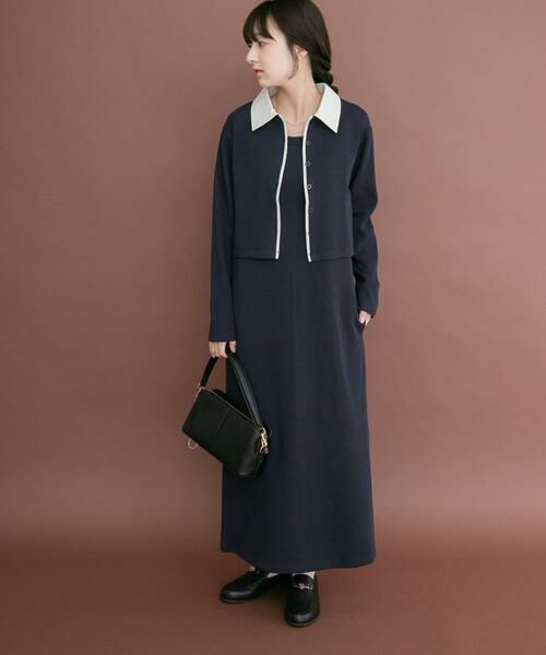 URBAN RESEARCH ITEMS / アーバンリサーチ アイテムズ ワンピース | カーディガンセットワンピース（ネイビー）