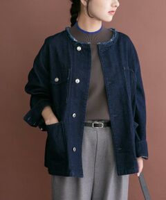 URBAN RESEARCH ITEMS / アーバンリサーチ アイテムズ Gジャン・デニムジャケット | デニムオーバーノーカラージャケット