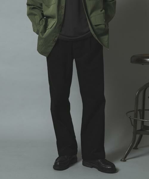 URBAN RESEARCH ITEMS / アーバンリサーチ アイテムズ その他パンツ | プレミアムコーデュロイセミワイドパンツ(ブラック)