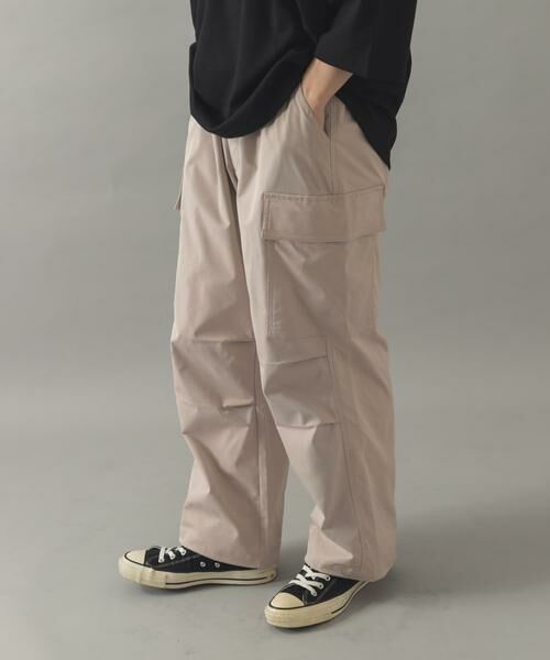 URBAN RESEARCH ITEMS / アーバンリサーチ アイテムズ その他パンツ | 『速乾/イージーケア』高機能ウエストイージー ツイルカーゴパンツ(ベージュ)