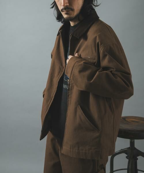 URBAN RESEARCH ITEMS / アーバンリサーチ アイテムズ ブルゾン | Check Lined Duck Barn JACKET(ブラウン)