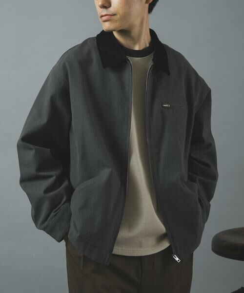 URBAN RESEARCH ITEMS / アーバンリサーチ アイテムズ ブルゾン | Check Lined Duck Barn JACKET(チャコールグレー)