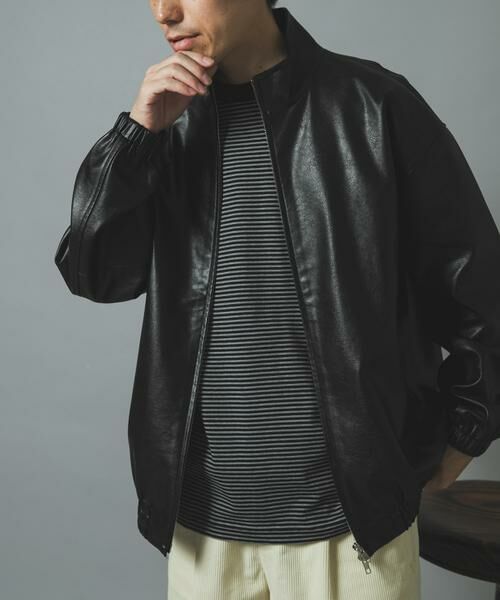 URBAN RESEARCH ITEMS / アーバンリサーチ アイテムズ ブルゾン | スタンドネックF.L.Wzipperブルゾン(ブラック)