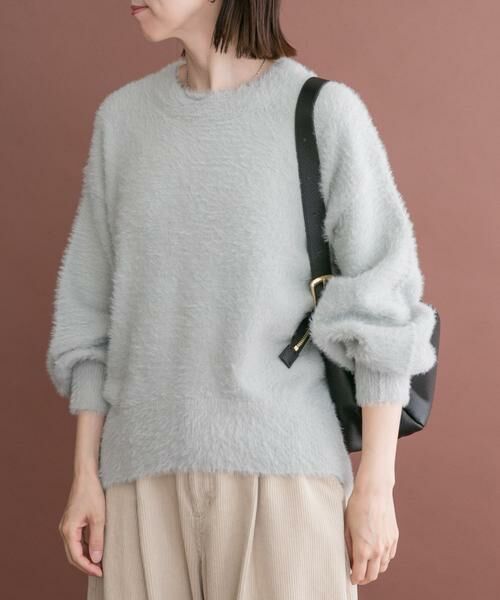 URBAN RESEARCH ITEMS / アーバンリサーチ アイテムズ ニット・セーター | シャギークルーネックニット（ブルー系その他）