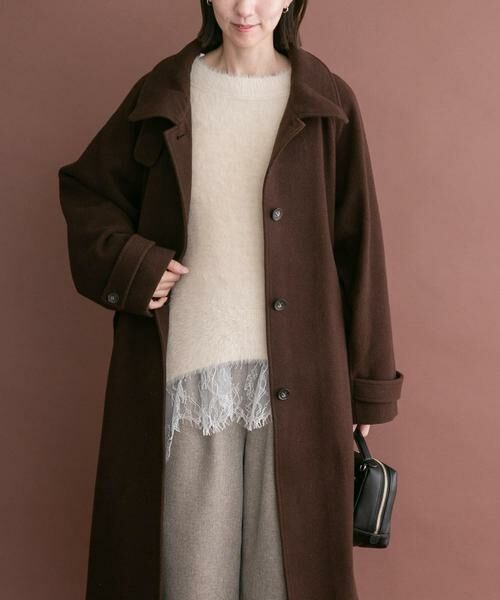 URBAN RESEARCH ITEMS / アーバンリサーチ アイテムズ その他アウター | 尾州ウールスタンドカラーコート（ブラウン）